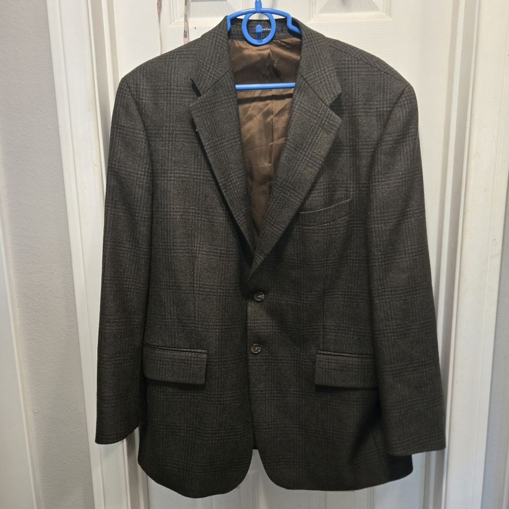Chaps Ralph Lauren Brown Plaid Men's Blazer   Size 44r